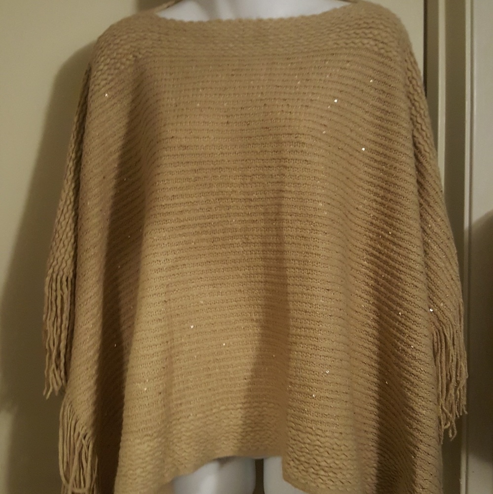 New tan charming charlie poncho